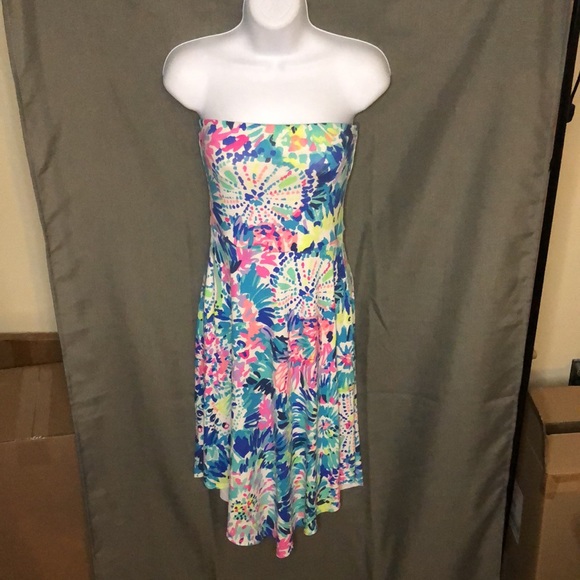 Lilly Pulitzer Loleta Strapless Dress in Dive In